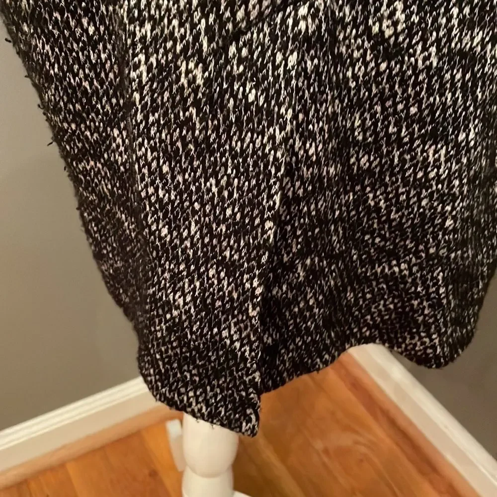GORGEOUS MADEWELL Black and White Tweed Coat M